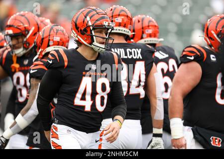 Cincinnati Bengals long snapper Cal Adomitis (48) during an NFL preseason  football game against the New