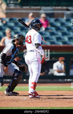 Wilyer Abreu (43) (Boston Red Sox) of the Scottsdale Scorpions during ...