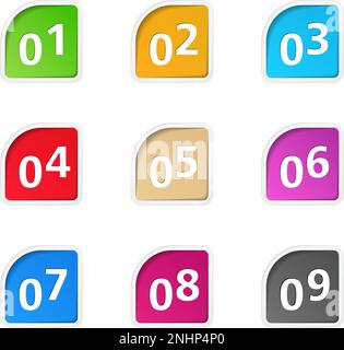 Set of numbers, vector eps10 illustration Stock Vector Image & Art - Alamy