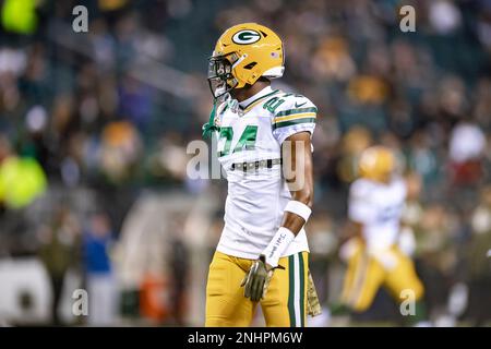 Green Bay Packers' Tariq Carpenter in action during an NFL football game,  Sunday, Nov. 27, 2022, in Philadelphia. (AP Photo/Matt Rourke Stock Photo -  Alamy