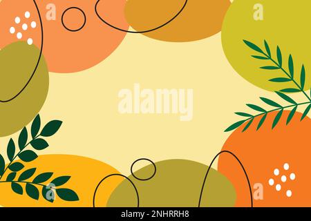 hand drawn various shapes and doodle objects with colors. Abstract contemporary modern trendy. vector illustration Stock Vector