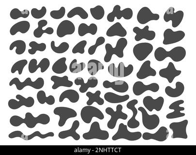 Abstract organic black fluid blobs irregular shapes big set of collection  for speech bubbles. Liquid shapes, round abstract elements. Simple blotch  wa Stock Vector Image & Art - Alamy
