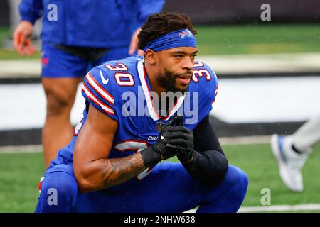 EAST RUTHERFORD, NJ - NOVEMBER 06: Buffalo Bills wide receiver Gabe Davis  (13) during the National Football League game between the New York Jets and  Buffalo Bills on November 6, 2022 at