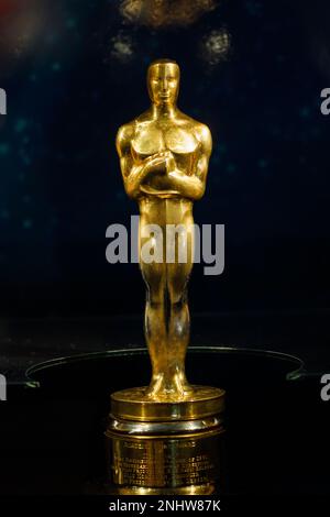 Oslo, Norway. Aprill 30, 2022: Norway's first Oscar was awarded Thor Heyerdahl for 'Kon-Tiki'. The Oscar is on display at the Kon-Tiki Museum, Stock Photo