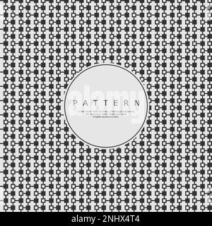 Connection line square technology abstract pattern design. Digital box pattern. Stock Vector