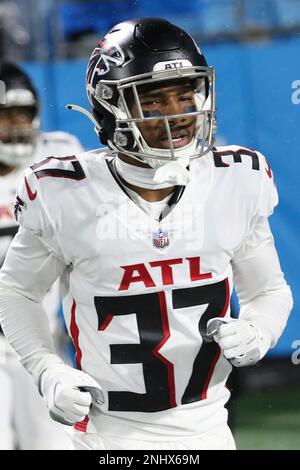 Atlanta Falcons cornerback Dee Alford (37) walks off the field after an NFL  football game against