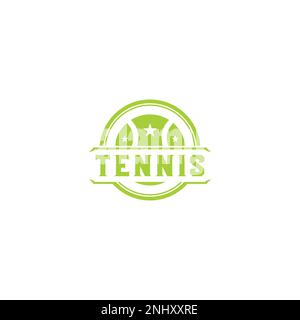 tennis logo label. Vector illustration Stock Vector
