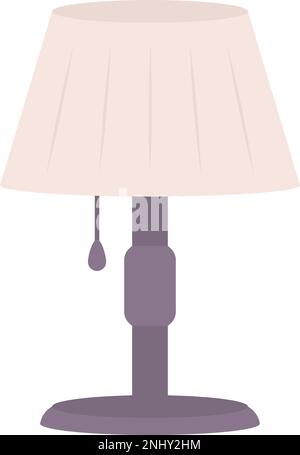 Bedside lamp shade semi flat color vector object Stock Vector