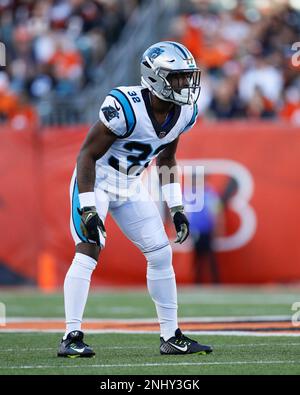 Carolina Panthers cornerback Tae Hayes (32) wears a Your Vote Counts shirt  prior to an NFL