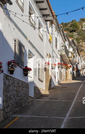 street of typical Andalusian town in the province of Malaga (Jimena de libar) Stock Photo
