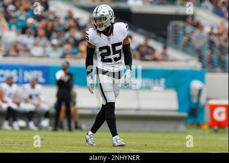 JACKSONVILLE, FL - NOVEMBER 06: Las Vegas Raiders cornerback Rock