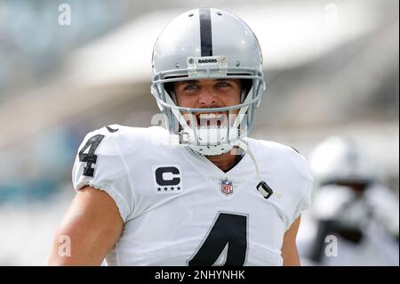 JACKSONVILLE, FL - NOVEMBER 06: Las Vegas Raiders defensive end Chandler  Jones (55) during the game between the Las Vegas Raiders and the  Jacksonville Jaguars on November 6, 2022 at TIAA Bank