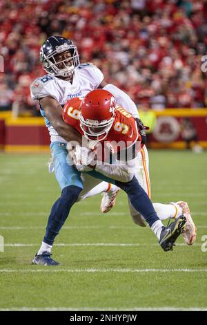 KANSAS CITY, MO - NOVEMBER 06: Kansas City Chiefs quarterback Patrick  Mahomes (15) scrambles in the backfield during the game against the  Tennessee Titans on November 6th, 2022 at GEHA field at