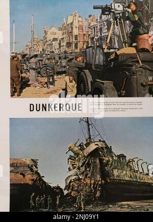 History of Germany. 'Signal' magazine. Inside pages of issue number 8 (25 July 1940) of the French edition, with an article on the Battle of Dunkirk (26 May-4 June 1940). This magazine was published between April 1940 and April 1945 and was the main propaganda organ of the German army during the Second World War. Stock Photo