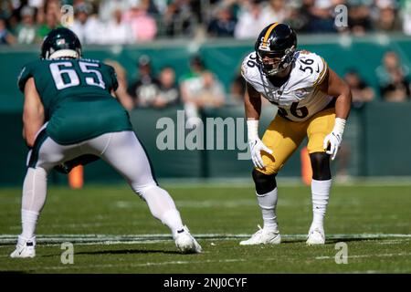 PHILADELPHIA, PA - OCTOBER 30: Pittsburgh Steelers Safety Terrell Edmunds  (34) warms up before the game between the Pittsburgh Steelers and  Philadelphia Eagles on October 30, 2022 at Lincoln Financial Field in