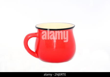 Red cup isolated on white background Stock Photo