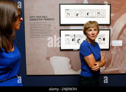 https://l450v.alamy.com/450v/2nj0w3h/curator-corry-kanzenberg-left-talks-with-jean-schulz-right-wife-of-cartoonist-charles-schulz-as-they-show-the-social-commentary-exhibition-at-charles-m-schulz-museum-in-santa-rosa-calif-on-monday-september-22-2014-liz-hafaliasan-francisco-chronicle-via-ap-2nj0w3h.jpg