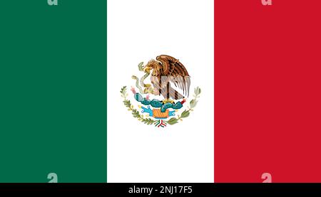 National flag of the United Mexican States Stock Photo