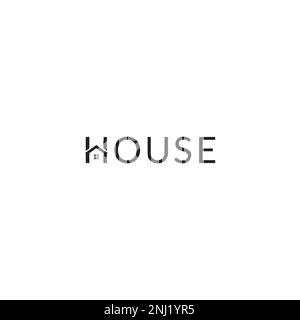 House logo or wordmark design Stock Vector