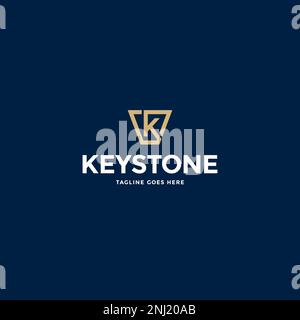 Keystone logo or icon design Stock Vector