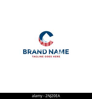 Letter C and Water Drop logo or icon design Stock Vector