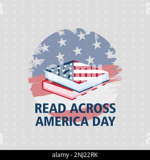 Read Across America Day concept, modern background vector illustration Stock Vector