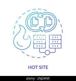 Hot site blue gradient concept icon Stock Vector