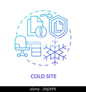 Cold site blue gradient concept icon Stock Vector