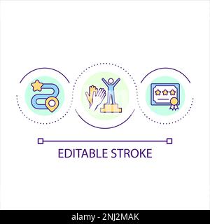 Goal achievement motivation loop concept icon Stock Vector