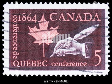 MOSCOW, RUSSIA - FEBRUARY 15, 2023: Postage stamp printed in Canada shows ,  serie, circa Stock Photo