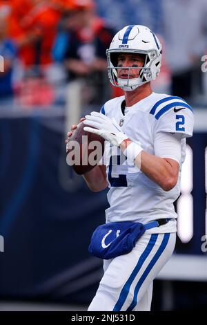 Indianapolis Colts quarterback Matt Ryan is sacked by Denver Broncos  linebacker Baron Browning, right, during the second half of an NFL football  game, Thursday, Oct. 6, 2022, in Denver. (AP Photo/Jack Dempsey