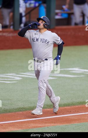 Houston, United States. 30th June, 2022. New York Yankees catcher Jose  Trevino (39) tags-out Houston Astros right fielder Kyle Tucker (30)  attempting to steal home during the third inning of the MLB