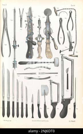 Victorian Surgical Instruments Ilustration Circa 1899 Stock Photo