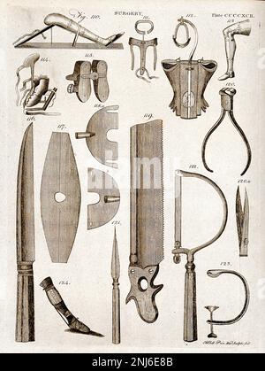 Victorian Surgical Instruments Ilustration Circa 1899 Stock Photo