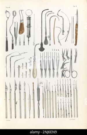 Victorian Surgical Instruments Ilustration Circa 1899 Stock Photo