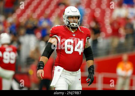 Arizona Cardinals guard Sean Harlow (64) during the first half of an NFL  football game against the Las Vegas Raiders, Sunday, Sept. 18, 2022, in Las  Vegas. (AP Photo/Rick Scuteri Stock Photo - Alamy