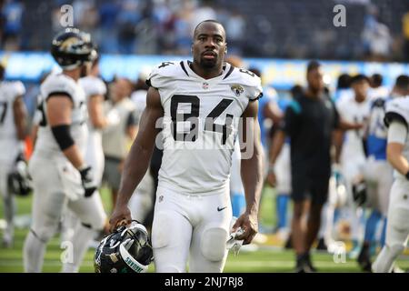 Jacksonville Jaguars linebacker Foye Oluokun (23) in action during the NFL  football game against the Philadelphia Eagles, Sunday, Oct. 2, 2022, in  Philadelphia. (AP Photo/Chris Szagola Stock Photo - Alamy