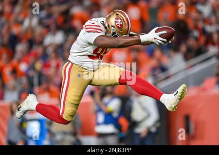 DENVER, CO - SEPTEMBER 25: San Francisco 49ers defensive end Drake Jackson  (95) celebrates after a defensive stop during a game between the San  Francisco 49ers and the Denver Broncos at Empower Field at Mile High on  September 25, 2022 in