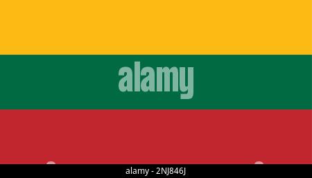 Vector of Lithuania flag. Stock Vector