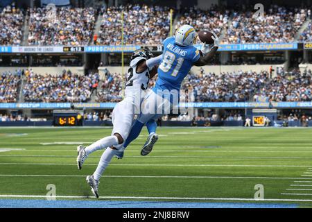 Jacksonville Jaguars vs. Detroit Lions. NFL match poster. Two american  football players silhouette facing each other on the field. Clubs logo in  backg Stock Photo - Alamy