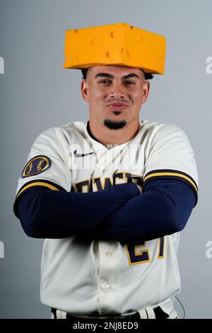 This is a 2023 photo of Willy Adames. This image reflects the Milwaukee  Brewers active roster as of Wednesday, Feb. 22, 2023, when the photo was  taken. (AP Photo/Morry Gash Stock Photo - Alamy