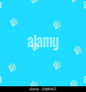 Seamless botanical print with abstract white flowers,pattern for wallpaper,interior decor,cover design,illustration for textile,birthday decoration Stock Vector