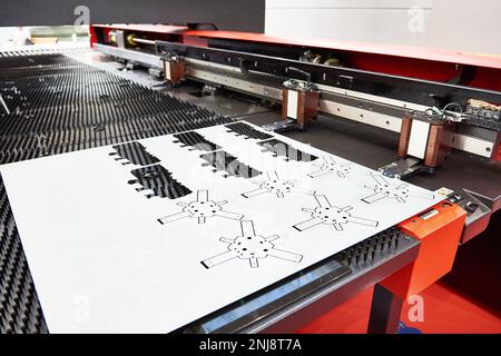 Turret Punch for stamping sheet steel Stock Photo