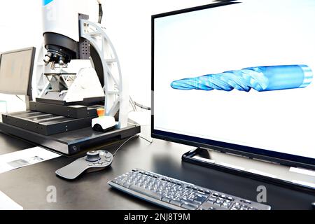 Optical 3D surface measurement system dimensional metrology and roughness measurement Stock Photo