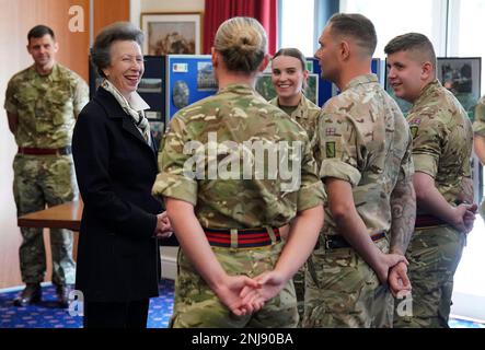 The Princess Royal, in her role as Colonel-in-Chief, as she inspects ...