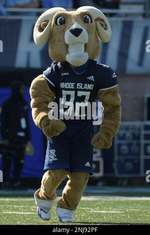 KINGSTON, RI - SEPTEMBER 17: Rhode Island Rams mascot Rhody takes