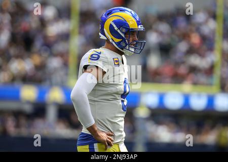 INGLEWOOD, CA - SEPTEMBER 18: Los Angeles Rams linebacker Bobby Wagner (45)  during an NFL game between the Atlanta Falcons and the Los Angeles Rams on September  18, 2022, at SoFi Stadium