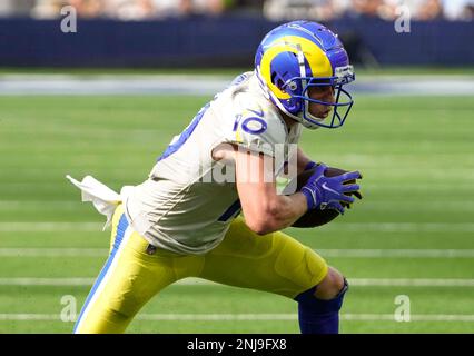 INGLEWOOD, CA - SEPTEMBER 18: Cooper Kupp #10 of the Rams during an NFL game  between the Atlanta Falcons and the Los Angeles Rams on September 18, 2022,  at SoFi Stadium in