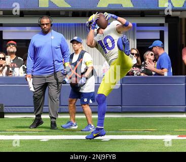 INGLEWOOD, CA - SEPTEMBER 18: Cooper Kupp #10 of the Rams during an NFL  game between the Atlanta Falcons and the Los Angeles Rams on September 18,  2022, at SoFi Stadium in