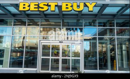 February 27 2023- Bestbuy Electronic Store in Burnaby, British Columbia Canada Stock Photo